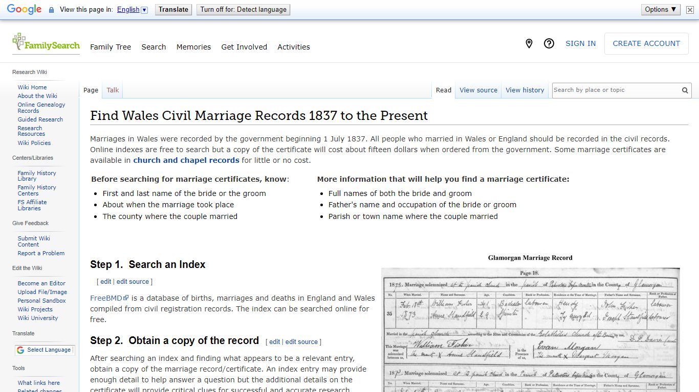 Find Wales Civil Marriage Records 1837 to the Present